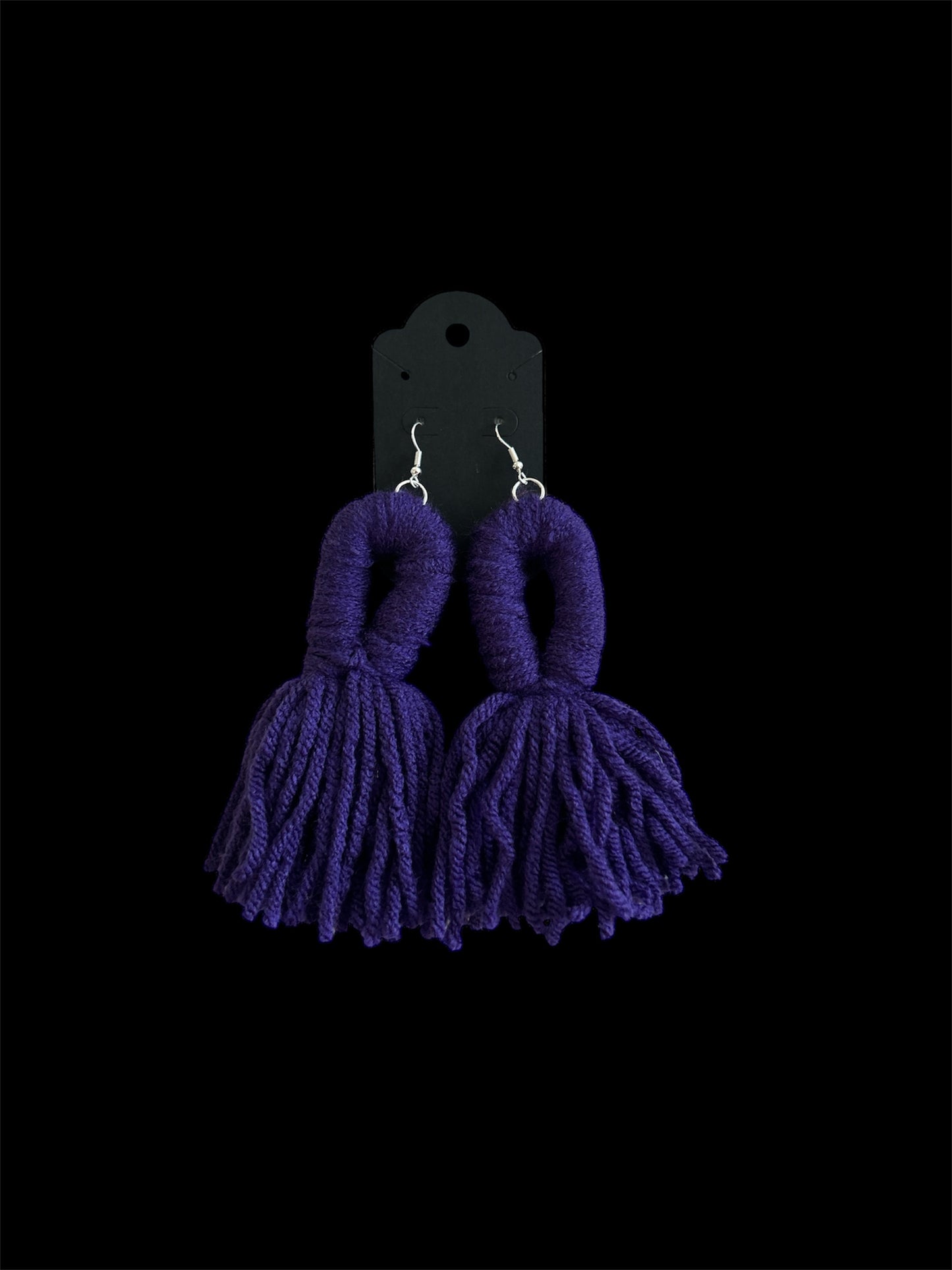 Purple Tassel Earrings