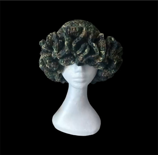 Camo Delight Ruffle Hat