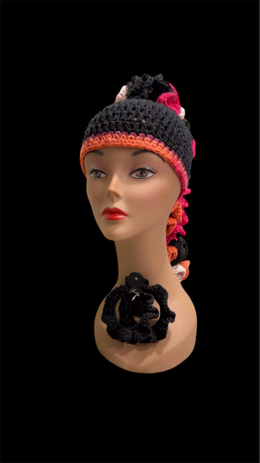 Ponytail Ruffle Hat